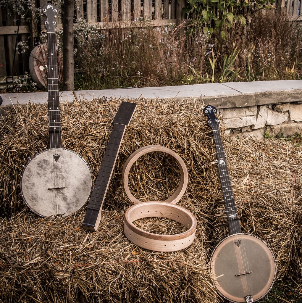 Banjo neck blank and rims